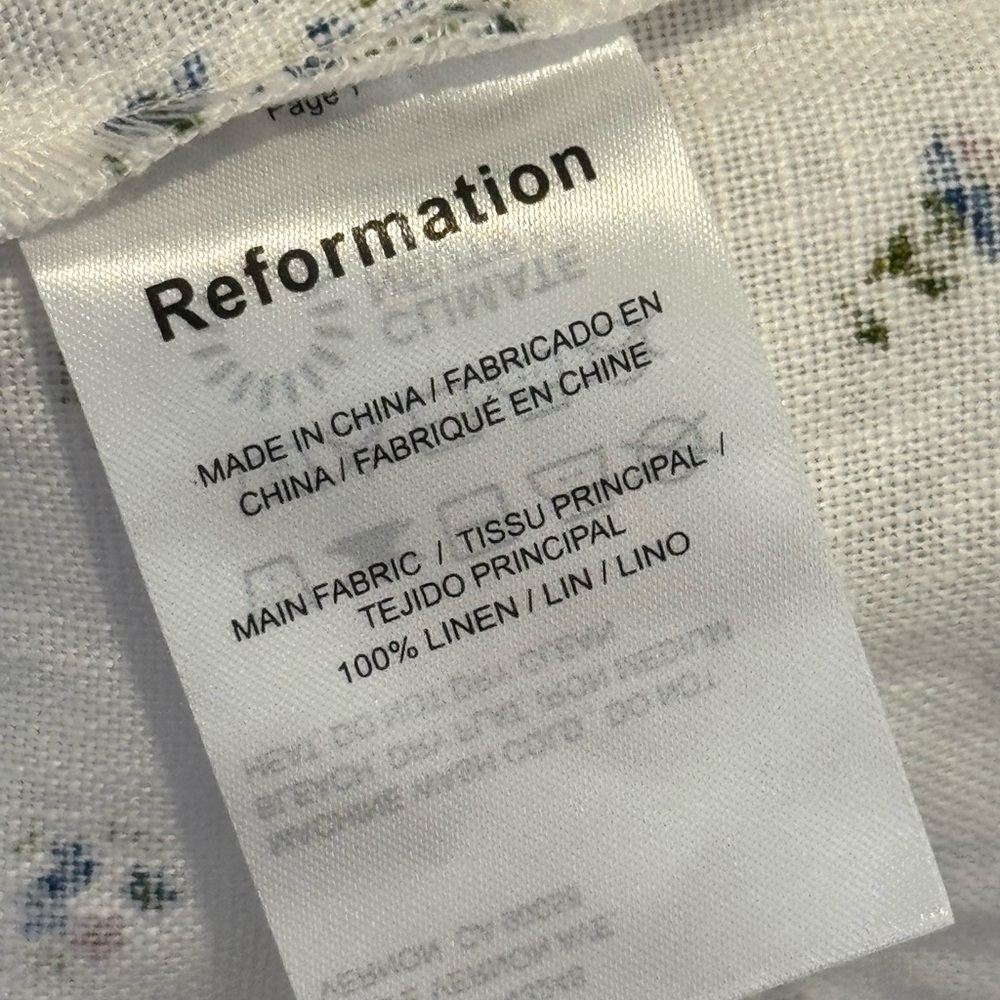 NWT Reformation Linen Mini Dress size 10 - Picture 7 of 8